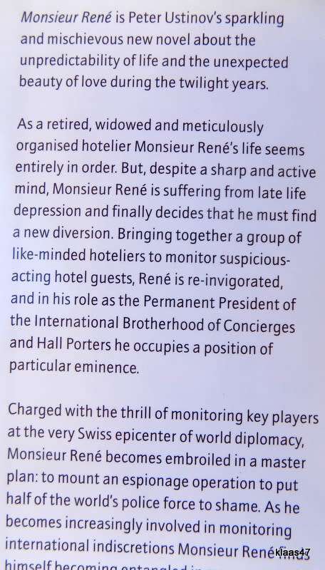 Monsieur Rene - Peter Ustinov (Hard cover)