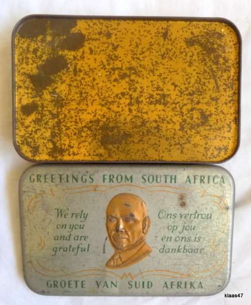 WWII Greetings from South Africa/Groete van Suid Afrika Tin Christmas 1940