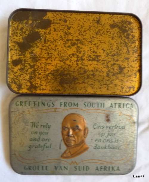 WWII Greetings from South Africa/Groete van Suid Afrika Tin Christmas 1940