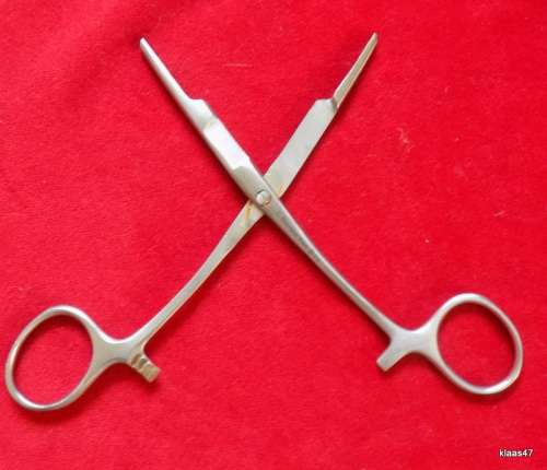 5 x Stainless Steel  Forceps (No.2) - Serated with Lock - 14.5cm