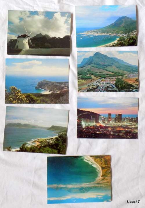 Vintage - 1970`s - 7 Postcards - Cape Town