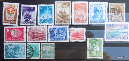 Hungary - Mixed - 16 used postage stamps