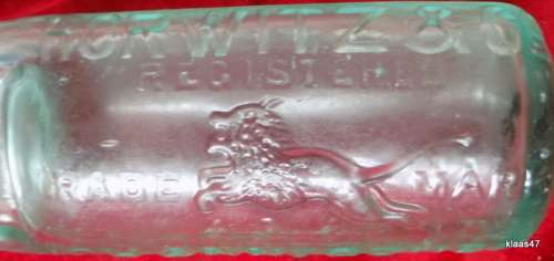 Horwitz and Co - Johannesburg - Green - Codd bottle - WM BARNARD and SONS. LONDON.