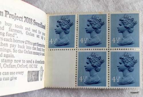 GB Post Office - Canada Life stitched booklet - 85p - 5x4 1/2p x3 and 5x3p x1