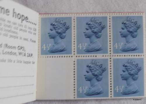 GB Post Office - Canada Life stitched booklet - 85p - 5x4 1/2p x3 and 5x3p x1