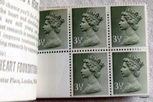 GB Post Office - Canada Life stitched booklet - 85p - 5x4 1/2p x3 and 5x3p x1