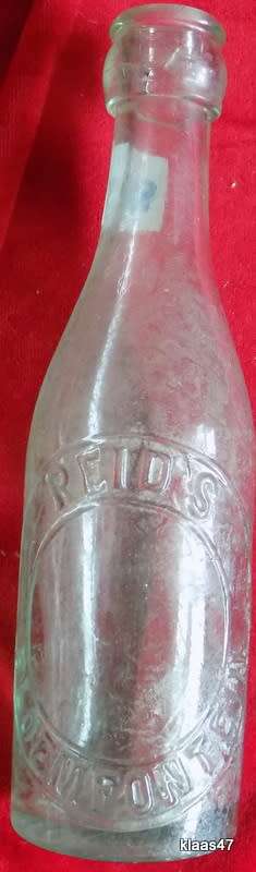 Vintage Glass Bottle Reid`s Bloemfontein Made by Barnard and Foster Makers London