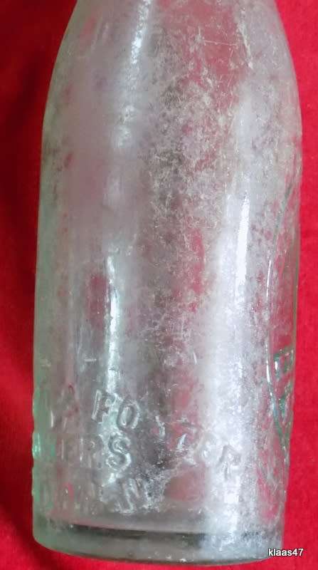 Vintage Glass Bottle Reid`s Bloemfontein Made by Barnard and Foster Makers London