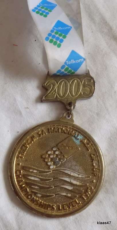 Medal - Swimming South Africa - Telkom SA National Age Group - Championships Level Two - 2005 1000km