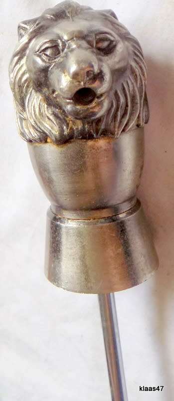 Vintage -1950`s - Metal - Lion Head - Bottle Stopper/Pourer