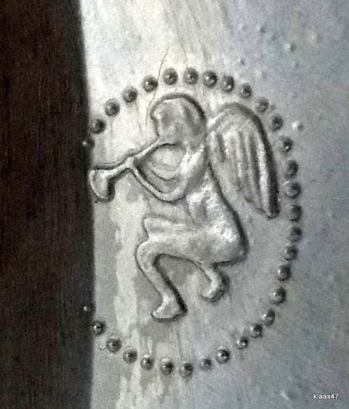Vintage European Pewter Wall Plate with Retriever Dog and Pheasant