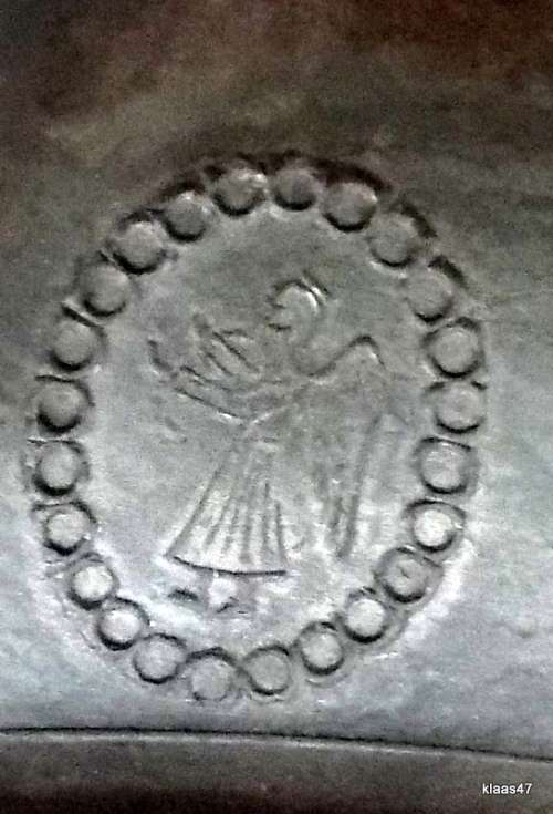 Vintage European Pewter Wall Plate with Hunting Scene: Wild Boar, Hunter on Horse and Dog
