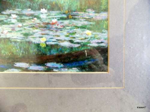 Framed Print: Bridge over a Pond of Water Lilies by Claude Monet