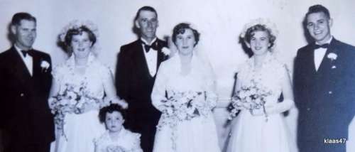 Vintage - Wedding Photo - Black and White, signed - Mounted on cardboard) Unframed
