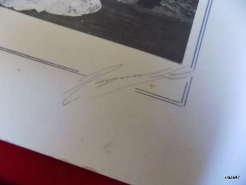 Vintage - Wedding Photo - Black and White, signed - Mounted on cardboard) Unframed