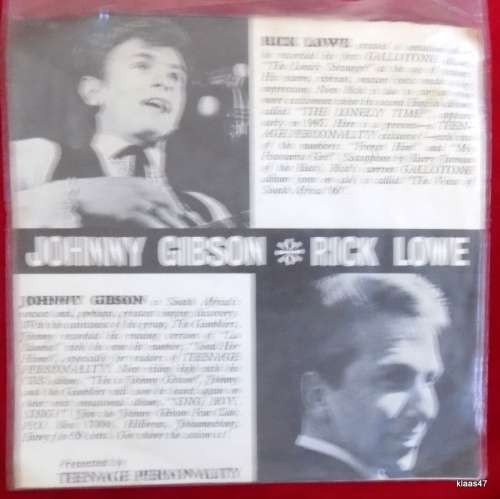 JOHNNY GIBSON - RICK LOWE - Presented By Teenage Personality - Vinyl, 7`, 45 RPM, EP - 1967