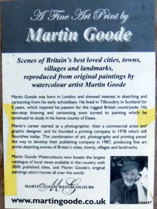 Watercolour print - Walsingham Place, Truro - Martin Goode -