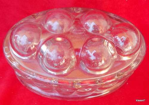 Large Vintage Oval Glass Jelly Mould