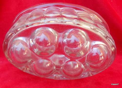 Large Vintage Oval Glass Jelly Mould