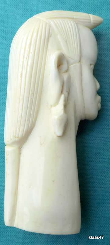 African ivory carved woman head 11cm High