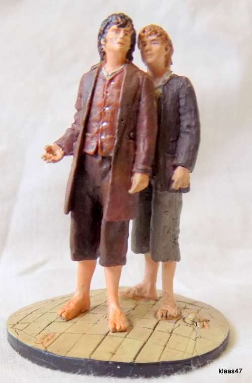Lord of the Rings - Frodo and Sam - Lead cast, hand painted figurine - NLP 2004 - In original box
