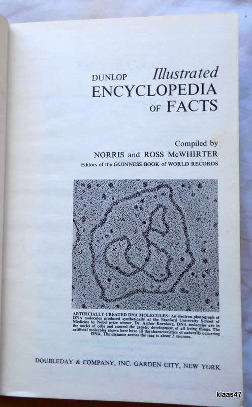 Dunlop Illustrated Encyclopedia of Facts - Norris and Ross McWhirter - Hardcover - 1970 Revised ed.