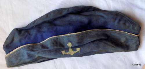 Vintage - Side Cap (AKA Garrison Cap) - Anchor on one side and Shark on the other side.