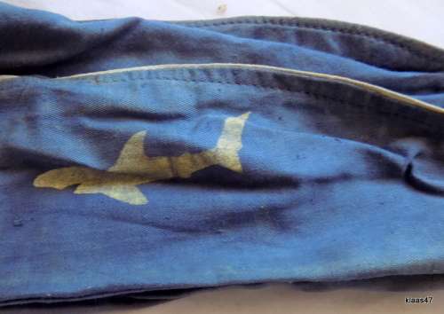 Vintage - Side Cap (AKA Garrison Cap) - Anchor on one side and Shark on the other side.