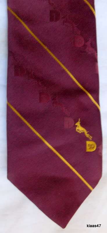 Burgundy and Gold Neck Tie - Springbok 50 - Marque by Graphtex