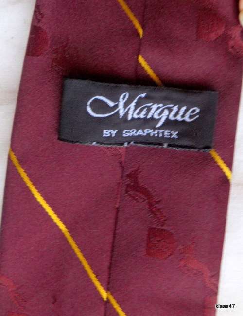 Burgundy and Gold Neck Tie - Springbok 50 - Marque by Graphtex