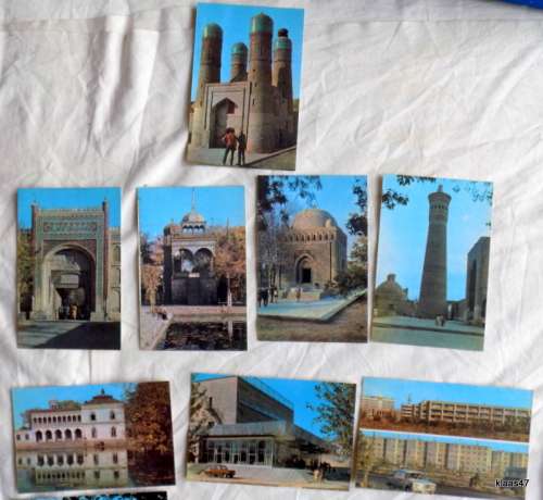 Souvenir - Bukhara - 16 Postcard size photos - in Folder - Printed 1975
