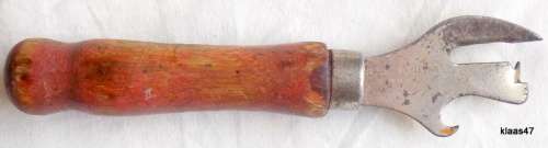 Vintage Can Opener By `KUT-EZY` USA  - Wood Handle