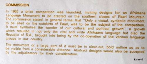 The Afrikaans Language Monument (Leaflet)