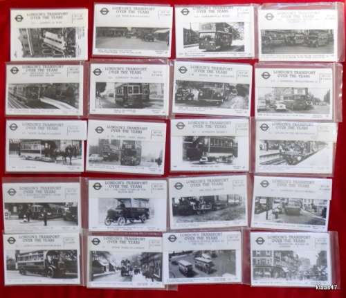 London`s Transport Over the Years - Collectorcard - 20 x sets of 5 cards  100 post cards
