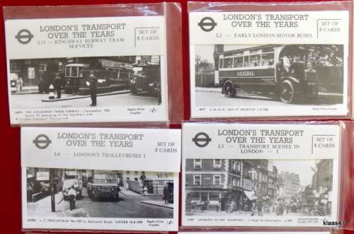 London`s Transport Over the Years - Collectorcard - 20 x sets of 5 cards  100 post cards