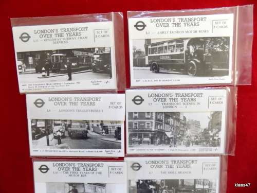 London`s Transport Over the Years - Collectorcard - 20 x sets of 5 cards  100 post cards