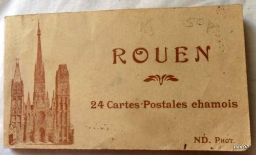 Vintage - ROUEN - France - Booklet with 23 of 24 Postcards - Carte Postale