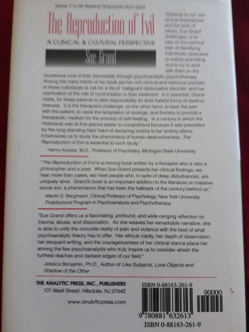 THE REPRODUCTION OF EVIL BY SUE GRAND  (HARDCOVER)  A CLINICAL and CULTURAL PERSPECTIVE