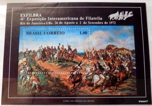 Brazil - 1972 - Paintings Art - Exfilbra -  Souvenir Sheet - unused