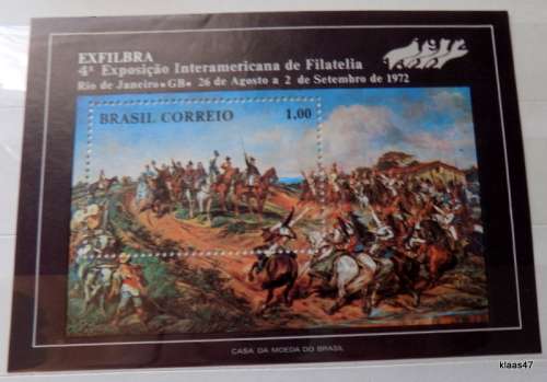 Brazil - 1972 - Paintings Art - Exfilbra -  Souvenir Sheet - unused