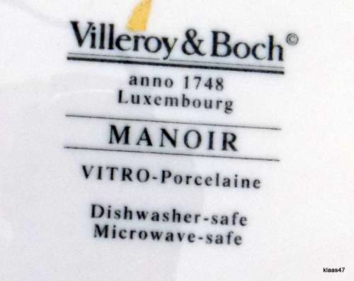 Villeroy Boch - Manoir - (VitroPorcelain, Luxembourg) - Deep (Soup) plate - 23cm diameter