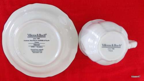 Villeroy Boch - Manoir - (VitroPorcelain, Luxembourg) - Espresso Cup and Saucer  (100ml)
