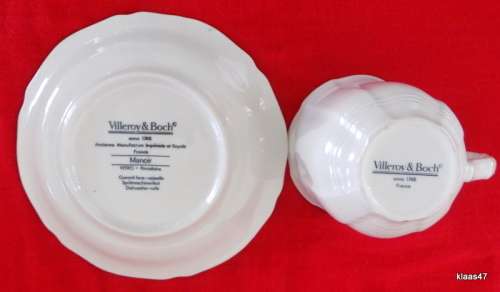 Villeroy Boch - Manoir - (VitroPorcelain, Luxembourg) - Espresso Cup and Saucer  (100ml)