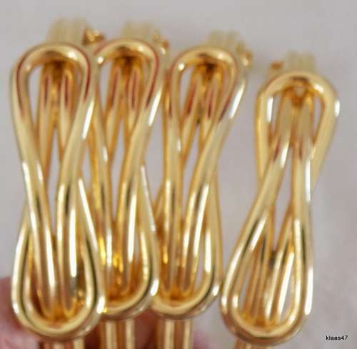 Metal Handbag Handles - 13cm across - swivel hinge fitting. 4 handles in this lot.