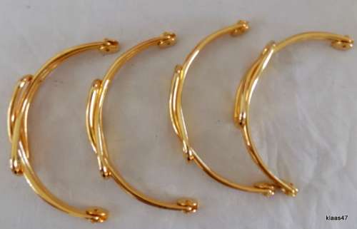Metal Handbag Handles - 13cm across - swivel hinge fitting. 4 handles in this lot.