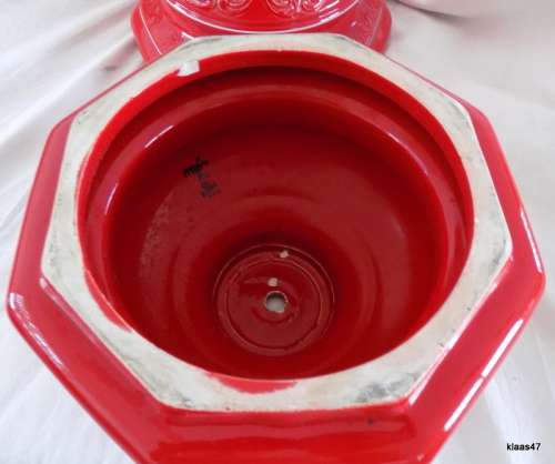 Large Porcelain Coca-Cola Enjoy Coke Lamp Base in Two sections