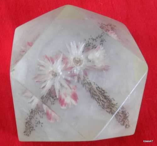 Resin Paper weight with Dried flower arrangement