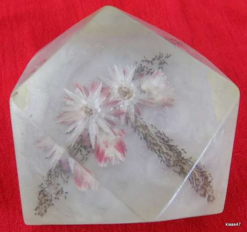 Resin Paper weight with Dried flower arrangement