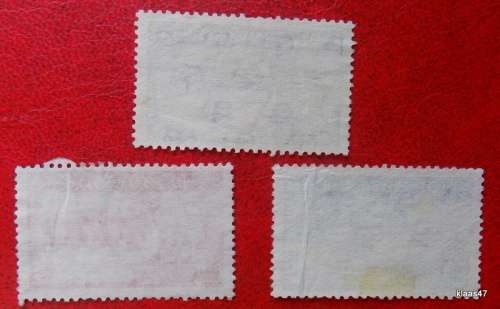GB - Castle High Value series - Elizabeth II - 2/6, 5/-, 10/-  (3 used stamps)
