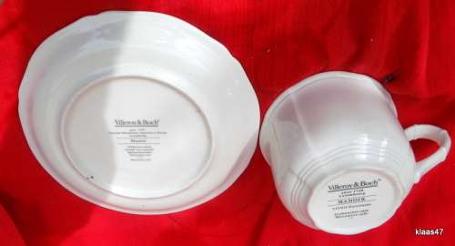 Villeroy and Boch: Manoir - Tea Cup and Saucer (200ml) - (VitroPorcelain, Luxembourg)